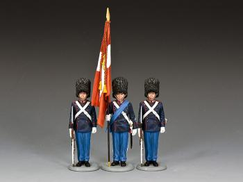 Danish Royal Life Guards Colour Party--three figures Danish Royal Life Guards Colour Party--three figures #40734