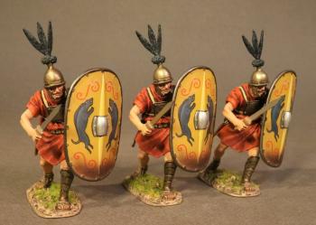 Hastati (sword at chest height, tip up & yellow shield), The Roman Army of the Mid Republic, Armies and Enemies of Ancient Rome--three figures #40793
