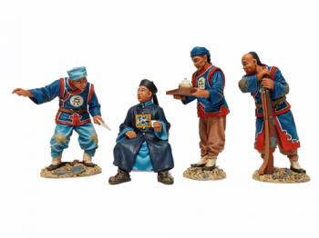 Drinking Tea Calmly--four Boxer Rebellion-era Qing warrior figures #0
