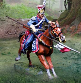 Polish Lancer Charging--single mounted figure--RETIRED--LAST ONE!! #40916