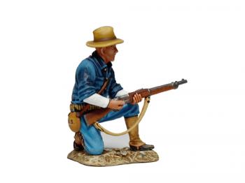 Kneeling Pulling Bolt--single Boxer Rebellion era U.S. Marine figure kneeling pulling the bolt on his rifle #41080