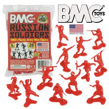 BMC Classic Marx WWII Russian Plastic Army Men (Red)--36 pieces BMC Classic Marx WWII Russian Plastic Army Men (Red)--36 pieces #41100