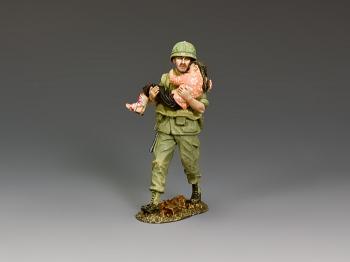 Winning Hearts & Minds--Vietnam Marine with Wounded Civilian--two figures on single base #41157