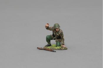 Image of Kneeling SS Gunner with Arm Raised--single figure--RETIRED--LAST ONE!!