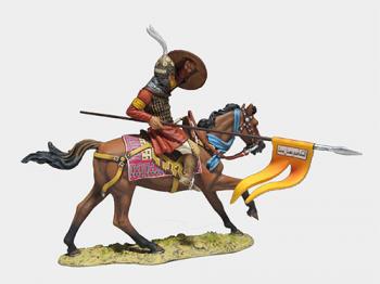 Mounted Muslim Mamluk Cavalry with Spear, Battle of Ain Jalut, 1260 CE--single mounted figure #41344