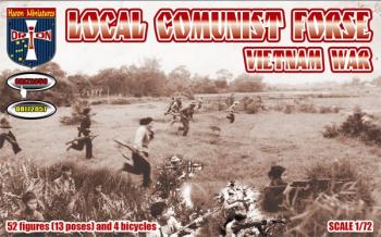 1/72 Vietnam War Local Communist Force (52) & Bicycles (4) 1/72 Vietnam War Local Communist Force (52) & Bicycles (4) #41372
