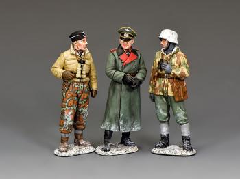 Image of Winter Battlefield Conference--three German figures (Model, Panzer commander, infantry officer)