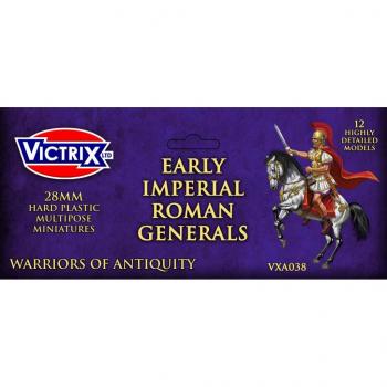 Early Imperial Roman Generals--twelve unpainted plastic 28mm mounted figures Early Imperial Roman Generals--twelve unpainted plastic 28mm mounted figures #41398