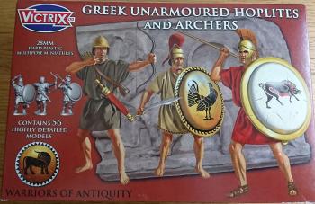 Image of Greek Unarmoured Hoplites and Archers--fifty-six unpainted plastic 28mm figures