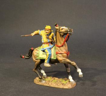 Persian Cavalry Set 2A (yellow and blue-striped clothes), The Achaemenid Persian Empire, Armies and Enemies of Ancient Greece--single mounted figure with spear--RETIRED--LAST ONE!! #41467