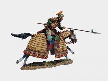 Armoured Heavy Mongol with a Hooked Spear--single mounted figure #41490
