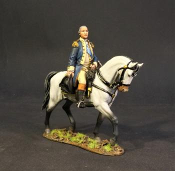 Image of General George Washington, Continental Army, The Battle of Saratoga, 1777--single mounted figure--RETIRED--LAST ONE!!