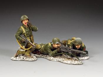 Winter Machine Gun Group--three WWII American GI figures #1