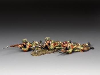 The Bren Gun Section--three WWII British paratrooper figures--RETIRED--LAST ONE!! #41638