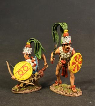 Two Tlaxcaltec Warriors (set 2), The Tlaxcaltecs, The Conquest of America--two figures Two Tlaxcaltec Warriors (set 2), The Tlaxcaltecs, The Conquest of America--two figures #41704