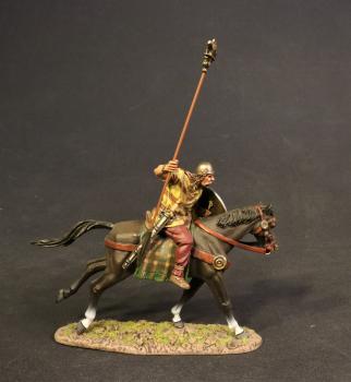 Warrior Charging with Boar Standard, Ancient Gauls, Armies & Enemies of Ancient Rome--single mounted figure & flag #41707