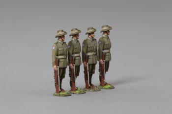 Image of Australian Soldiers with bush hats on Parade (26th Battalion)--four figures--RETIRED--LAST ONE!!