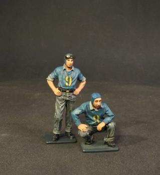 Two Plane Handlers #2 (#9 on blue shirts), Aircraft Carrier Flight Deck Crew, The Second World War--two figures Two Plane Handlers #2 (#9 on blue shirts), Aircraft Carrier Flight Deck Crew, The Second World War--two figures #41850