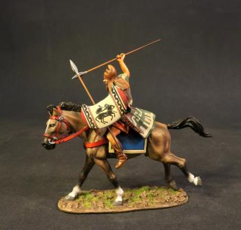 Thracian Cavalry (shield with black centaur on cream background & red tips), 4th Century BCE, Armies and Enemies of Ancient Greece and Macedonia--single mounted figure Thracian Cavalry (shield with black centaur on cream background & red tips), 4th Century BCE, Armies and Enemies of Ancient Greece and Macedonia--single mounted figure #41868