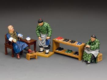 The Shoemaker Set--three figures and furniture #41891
