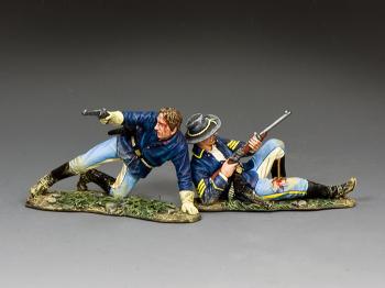 Fighting To The End--two fighting wounded 7th Cavalry figures Fighting To The End--two fighting wounded 7th Cavalry figures #41905