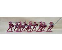Theban Late Hoplites (Red)--nine plastic figures #41912