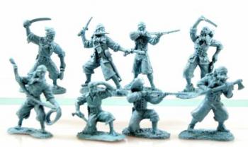 Image of Barzso Pirate Set #2--eight more figures in eight poses -- AWAITNG RESTOCK!