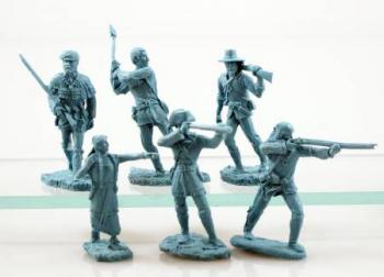 Image of Lewis & Clark Character Figure Set (Barzso)--6 figures in 6 poses including Lewis, Clark, and Sacagawea--SIX IN STOCK!