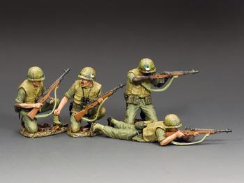 Image of The M14 Marines In Action Set--four Vietnam-era USMC figures--RETIRED--LAST FIVE!!