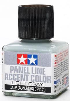 Tamiya Light Gray Panel Line Accent Color (40ml Bottle) #42109