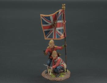 Saving The Colours--24th Regiment of Foot--two figures with flag on scenic base--RETIRED--LAST ONE!! #42147