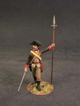 Image of Infantry Officer, 2nd Massachusetts Regiment, Continental Army, The Battle of Saratoga, 1777, Drums Along the Mohawk--single figure--RETIRED--LAST ONE!!