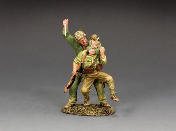 Image of Pacific Hand-to-Hand Combat Set B--USMC figure and Japanese figure on single base--RETIRED.