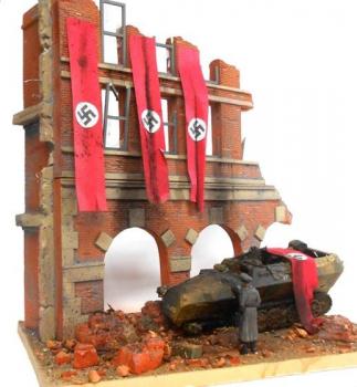 Dioramas Plus 1/35 Fall of Berlin 1945--German Street, Ruined Building Front with Base (8 in. x 10 in.) Dioramas Plus 1/35 Fall of Berlin 1945--German Street, Ruined Building Front with Base (8 in. x 10 in.) #42550