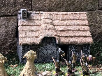 Large Medieval Stone Cottage Foam Building--10 in. x 8 in. x 6 in.--AWAITING RESTOCK. #0