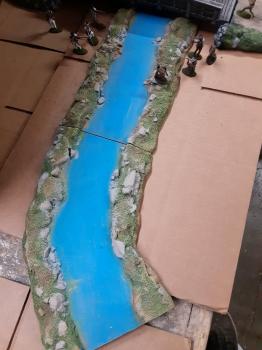 Straight and Curved Foam River Section Set--FOUR IN STOCK. #13