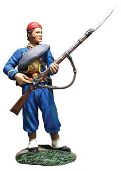 Image of Union Infantry 146th NY Zouave Reaching for Cap--single figure