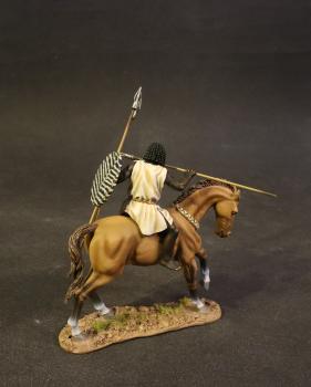 Image of Numidian Light Cavalry (Black and White Zebra Shield), The Numidians, Armies and Enemies of Ancient Rome--single mounted figure -- RETIRED -- LAST ONE!!