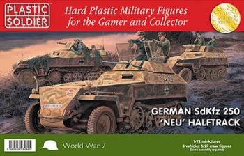 Image of 1/72nd SdKfz 250 Neu Halftrack with variant options--makes three half-track models (Red Box)--TWO IN STOCK.