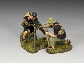 Image of The Viet Cong Mortar Set--two Viet Cong figures and M29 Mortar--RETIRED. LAST ONE!