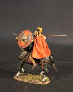 Roman Cavalry (red shield, spear held at eye level), The Roman Army of the Mid Republic, Armies and Enemies of Ancient Rome--single mounted figure--RETIRED--LAST ONE!! Roman Cavalry (red shield, spear held at eye level), The Roman Army of the Mid Republic, Armies and Enemies of Ancient Rome--single mounted figure--RETIRED--LAST ONE!! #42978