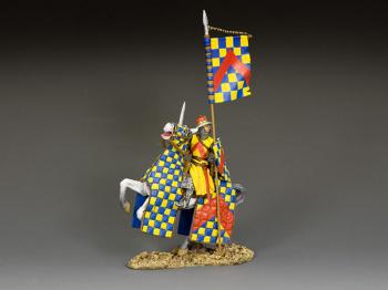 Robert de Chevron--single mounted French crusading knight figure with flag Robert de Chevron--single mounted French crusading knight figure with flag #43259