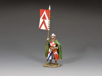 Rupert Chevronel, Standard Bearer--single French crusading knight with flag #43260