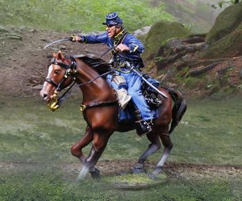Union Cavalry Charge--single mounted figure--RETIRED--LAST ONE!! #43388