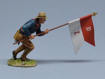 Image of Rough Rider Infantryman with Buffalo Soldiers's Guidon--single figure
