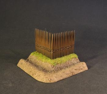 Camp Walls--Corner (3.75 in. x 3.75 in. x 2.5 in.), Roman Marching Camp, The Roman Army of the Mid Republic, Armies and Enemies of Ancient Rome--single wall section--RETIRED--LAST ONE!! #43561