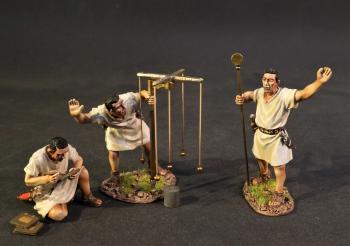 Roman Gromatici (White)--Roman Marching Camp Diorama Scenery--three figures and accessories #43687