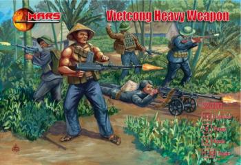 Vietnam War Vietcong Heavy Weapon Soldiers--12 figures with in 8 poses two Guns--FOUR IN STOCK. #43726