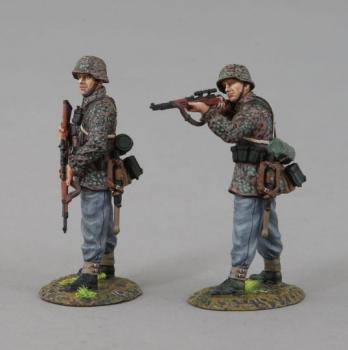 Image of SS Sniper Set--two WWII German figures--RETIRED--LAST ONE!!