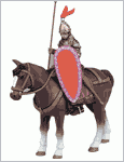 Image of Mounted Boyar Knight, XIII Century--single mounted figure--RETIRED--LAST FOUR!!